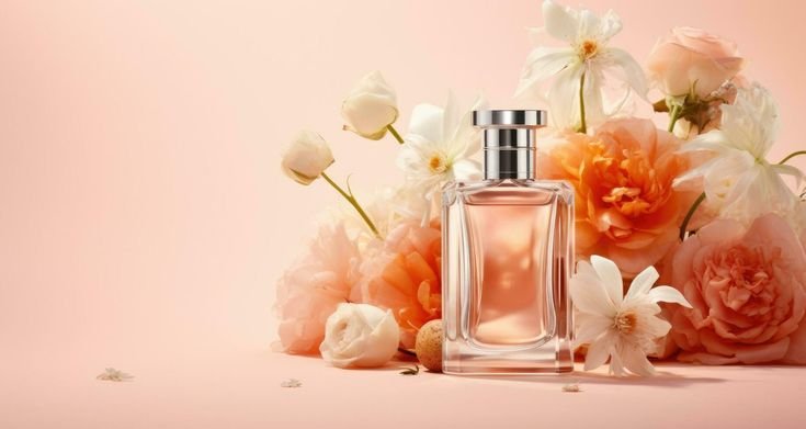 Luxury fragrance bottles beautifully displayed. Fragrances by Jiya